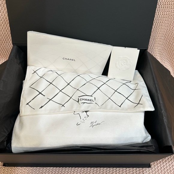 Chanel classic double flap quilted caviar medium handbag - style # A58600Y25378 - Picture 14 of 17